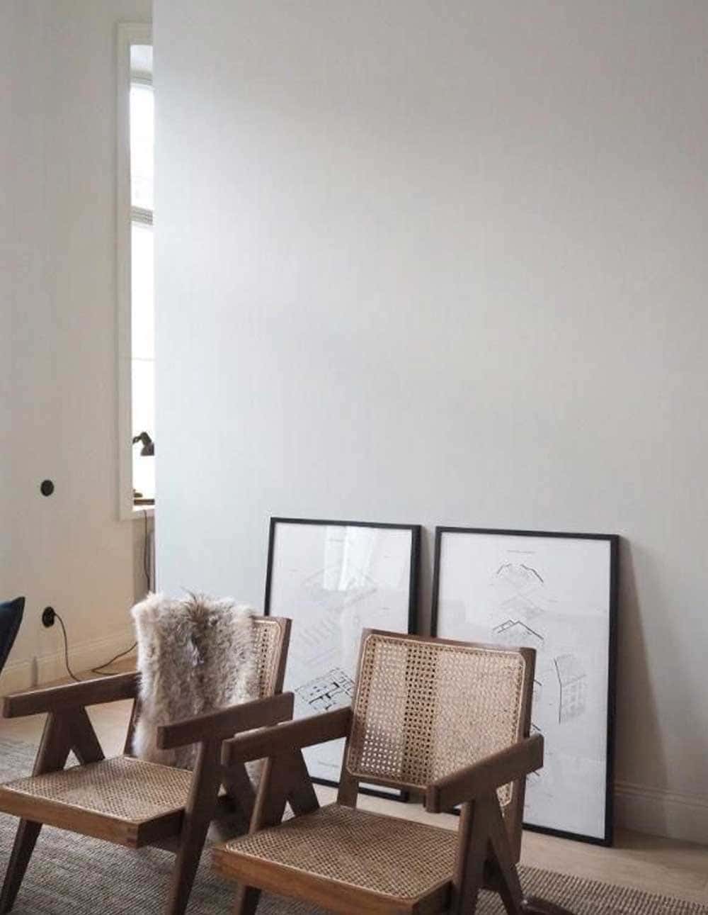 Composition de deux fauteuils en cannage - Decorazine.fr